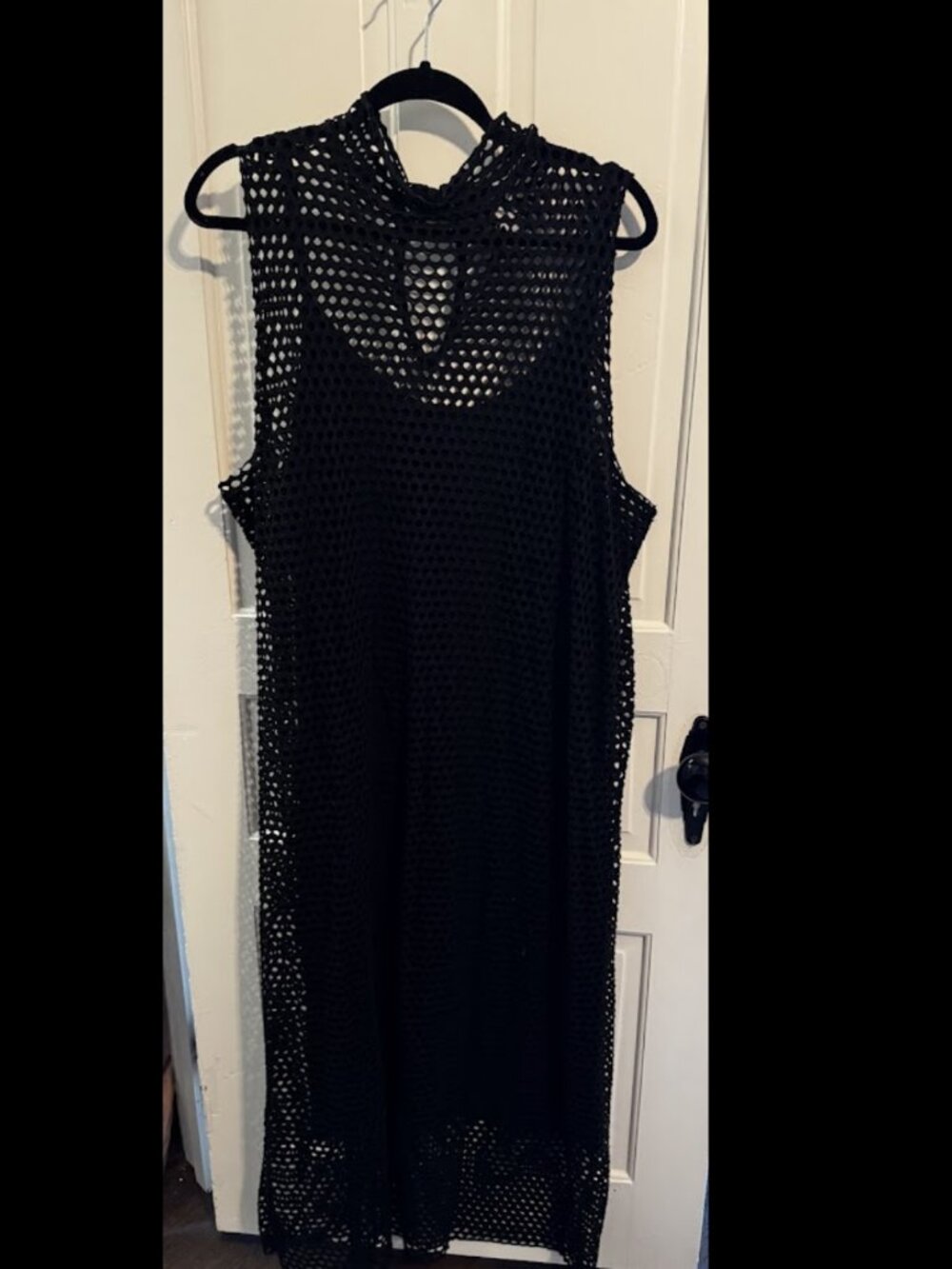 ASOS Black Sleeveless Crochet Mesh Maxi Dress | US 18 🖤